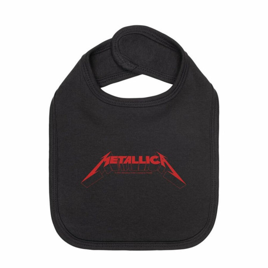 METAL-KIDS Metal-Kids - Baby Lu00E4Tzchen -Metallica - (Logo) - Schwarz/Rot Kleinigkeiten