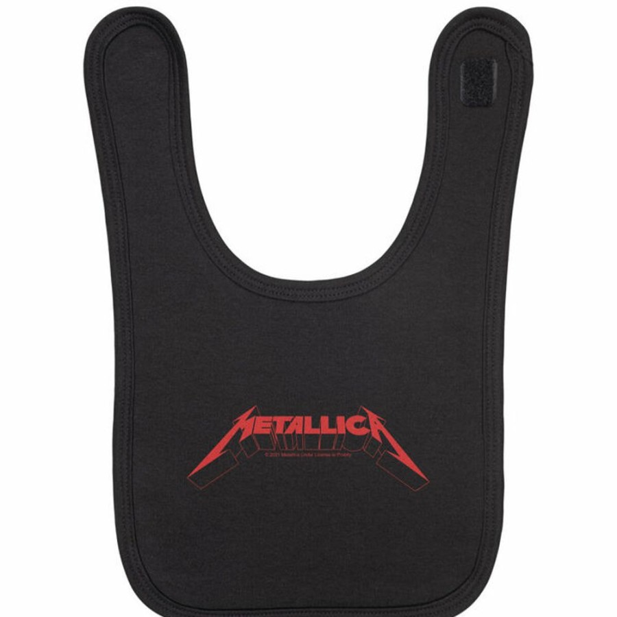 METAL-KIDS Metal-Kids - Baby Lu00E4Tzchen -Metallica - (Logo) - Schwarz/Rot Kleinigkeiten