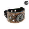 LEATHER & STEEL FASHION Armband Sigil Of Lucifer Braun Accessoires