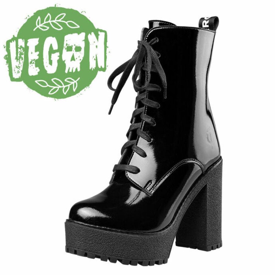 ALTERCORE Damen Lackstiefel - Altercore - Ivy Vegan High Heels