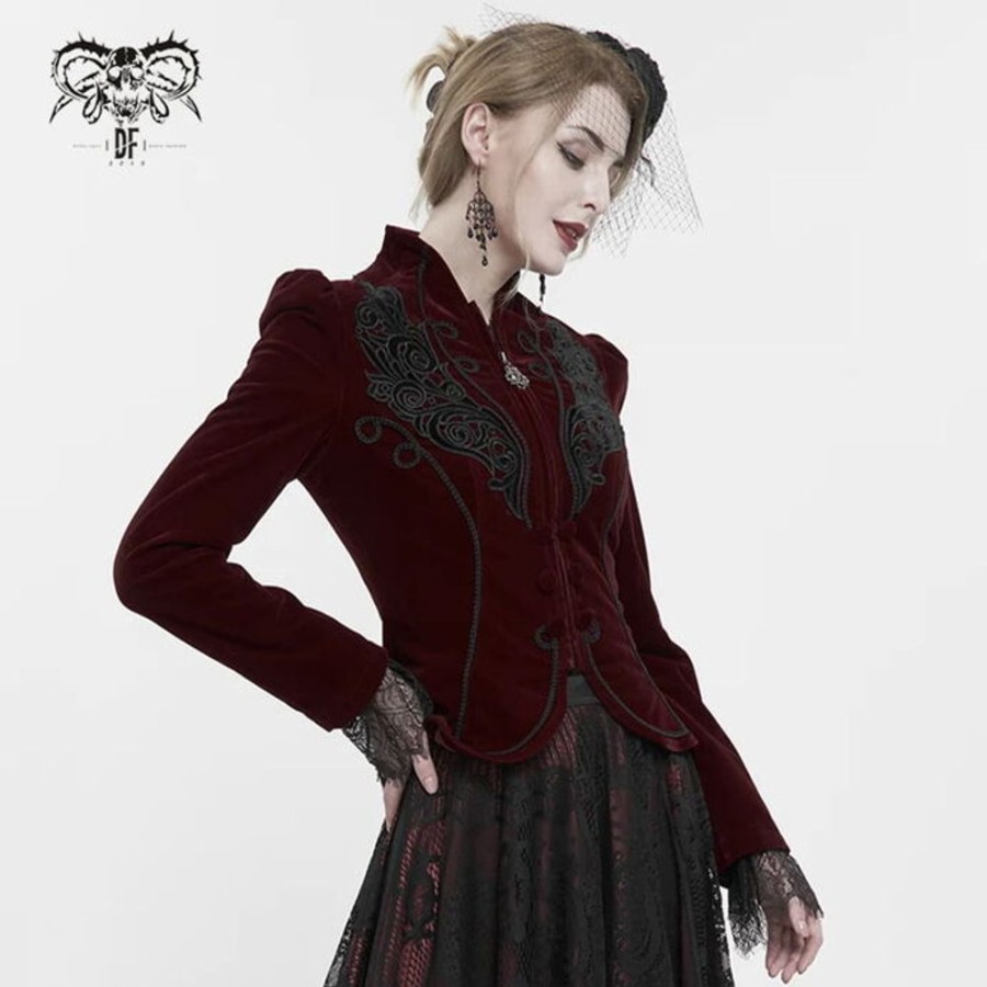 DEVIL FASHION Devil Fashion - Damenjacke - Vampire S Desire Red Jacken & Mantel