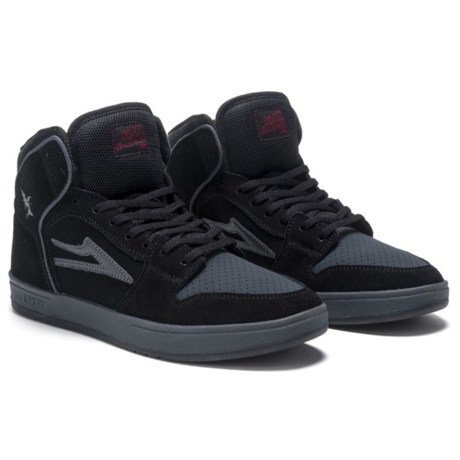 Lakai x Black Sabbath Schuhe Lakai X Black Sabbath - Telford Smu - Schwarz Grau Wildleder- High Top Sneakers