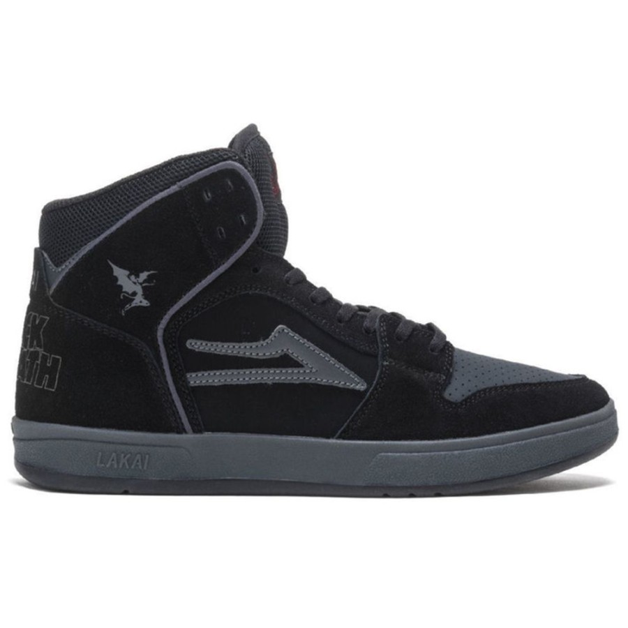 Lakai x Black Sabbath Schuhe Lakai X Black Sabbath - Telford Smu - Schwarz Grau Wildleder- High Top Sneakers