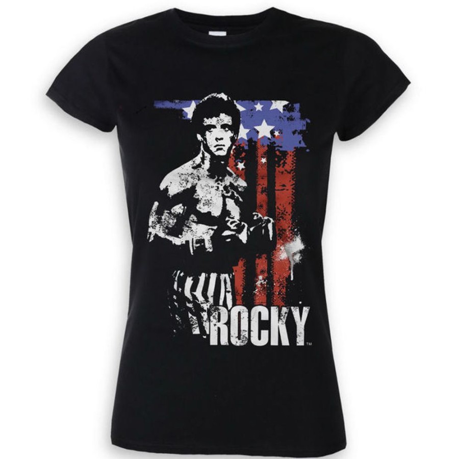 HYBRIS Damen T-Shirt Film Rocky - American Flag - Hybris Film T-Shirts