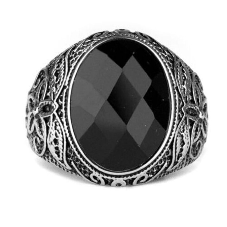 ETNOX Ring Etnox - Black Flower Schmuck & Bijouterie