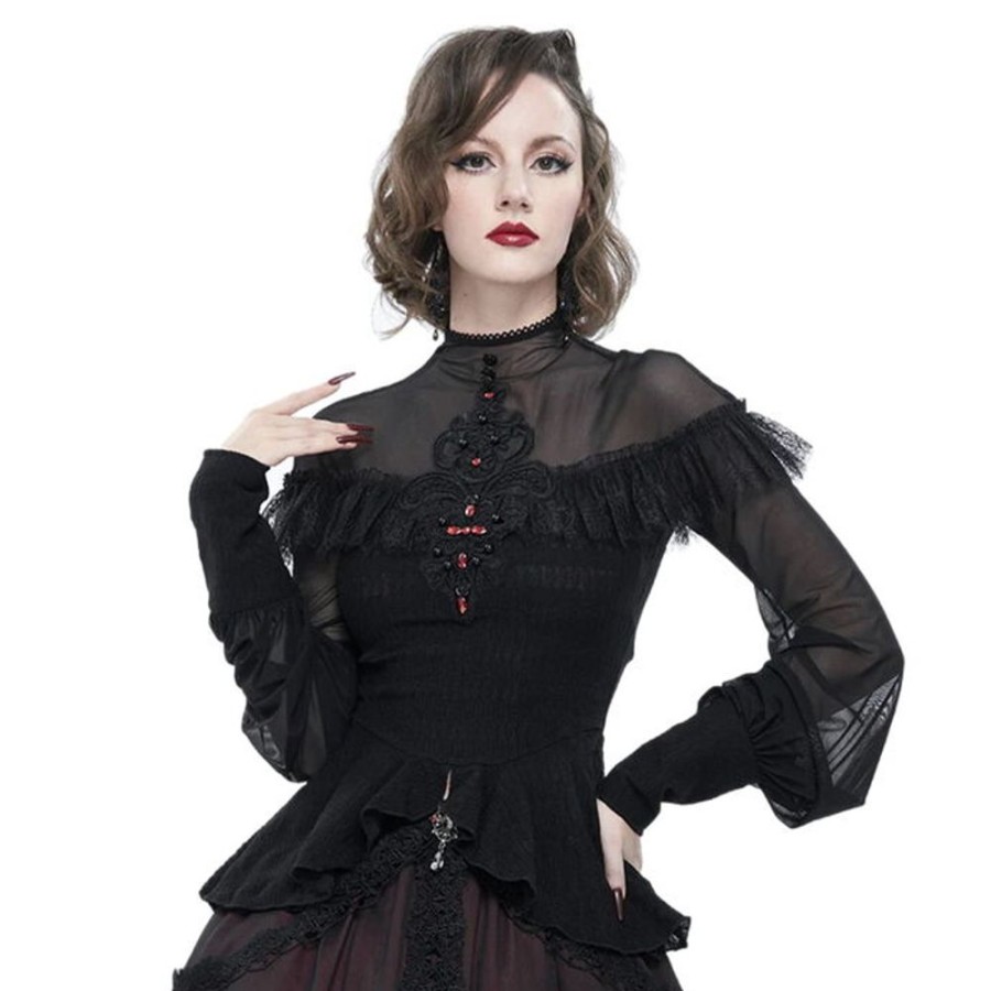 DEVIL FASHION Damen Bluse Devil Fashion - Gothic Women Gothic & Punk T-Shirts