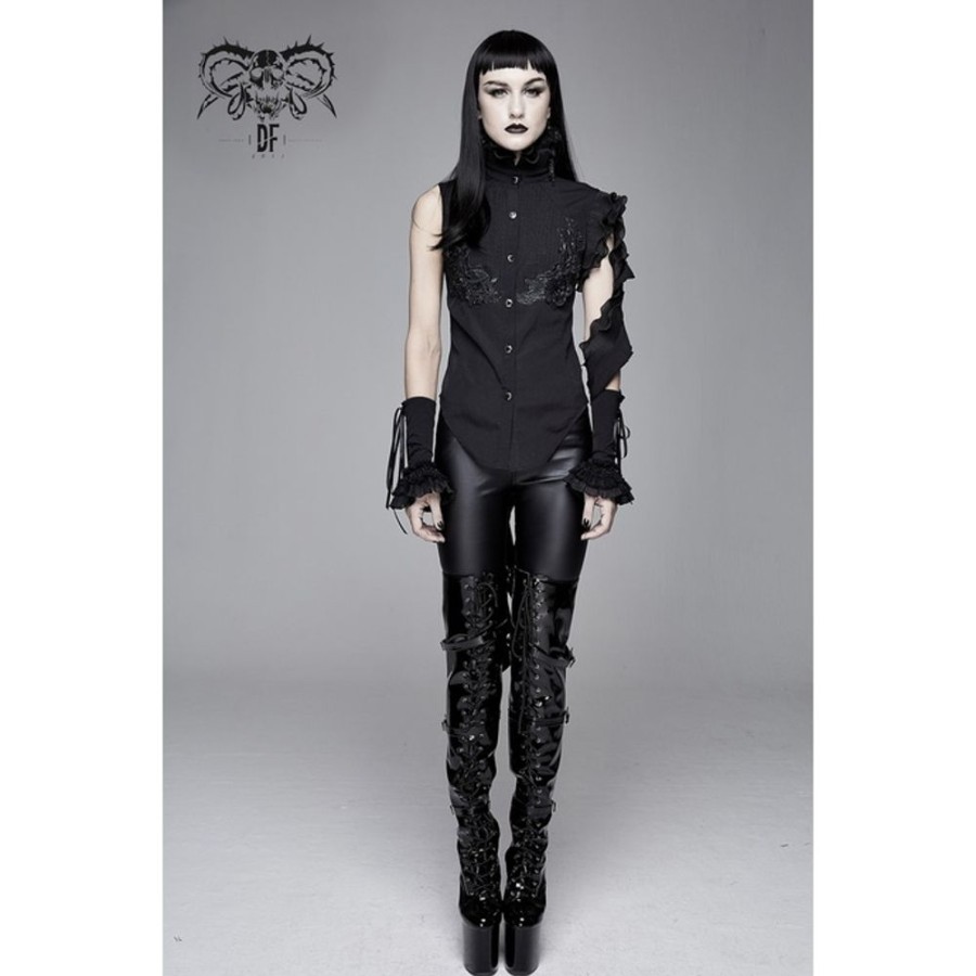 DEVIL FASHION Damen Bluse Devil Fashion Gothic & Punk T-Shirts