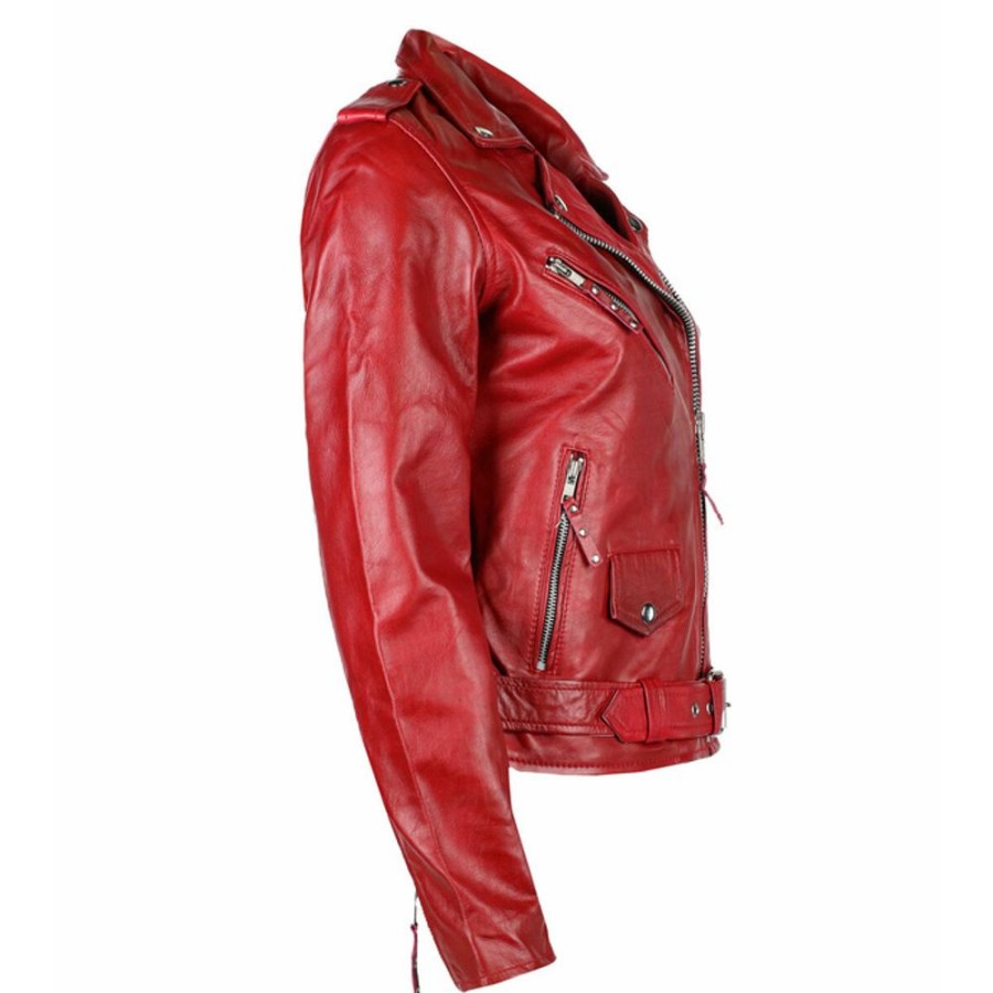 UNIK Damen Lederjacke Bikerjacke Unik Jacken & Mantel