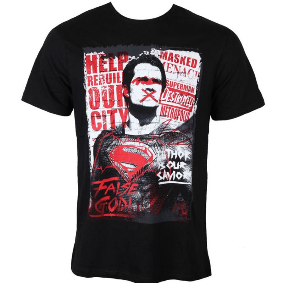 LEGEND Herren T-Shirt Batman Vs Superman - Superman Anti-Hero - Black - Legend Film T-Shirts