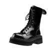 ALTERCORE Stiefel Altercore - 353 Veganer Schwarzer Lack Lederschuhe