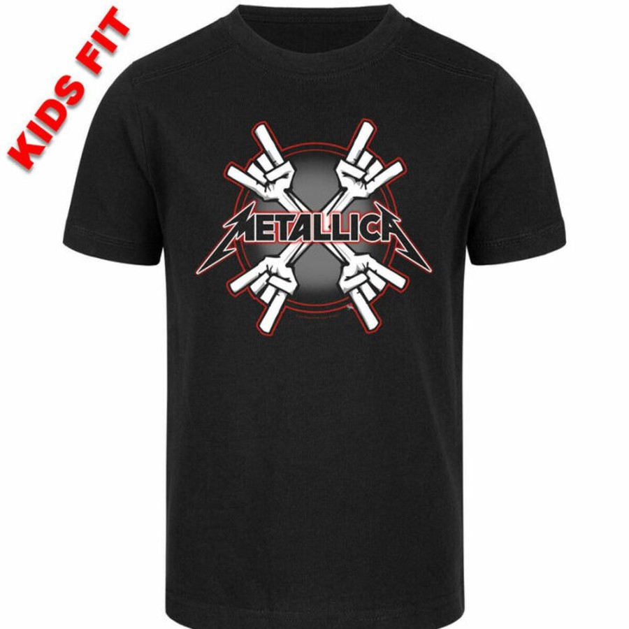 METAL-KIDS Kinder T-Shirt Metallica - Crosshorn - Schwarz - Mehrfarbig - Metall Kids T-Shirts