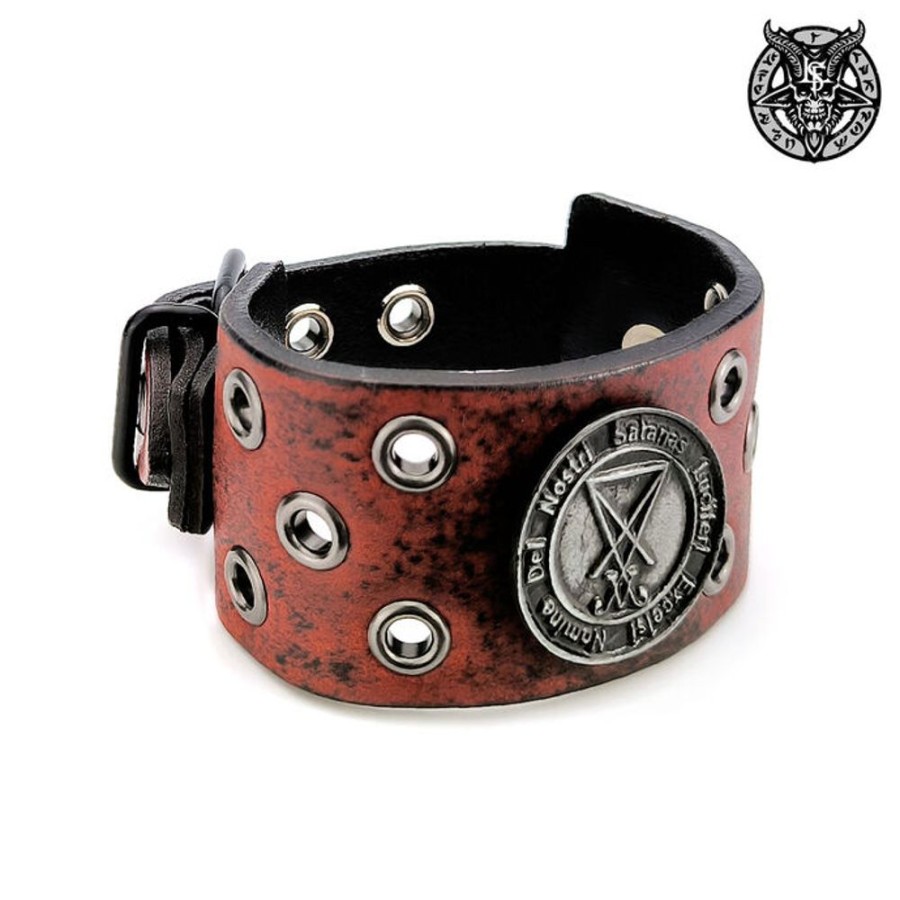 LEATHER & STEEL FASHION Armband Red Lucifer Accessoires