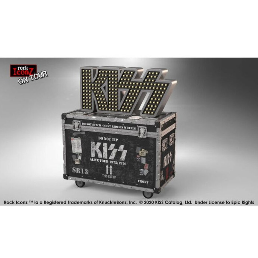 KNUCKLEBONZ Dekoration Kiss - Rock Ikonz - On Tour Road Case + Stage Backdrop Set Alive! Tour Figuren