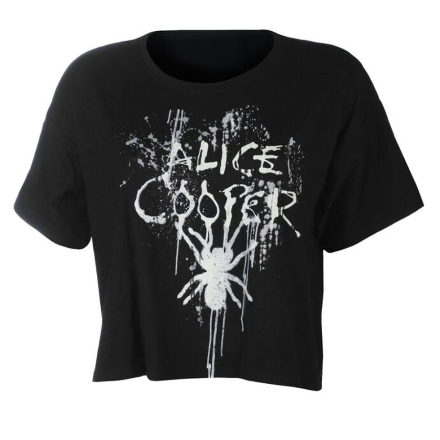 ROCK OFF Damen T-Shirt Oberteil Alice Cooper - Spider Splatter Glow Ink Boxes - Rock Off Metal T-Shirts