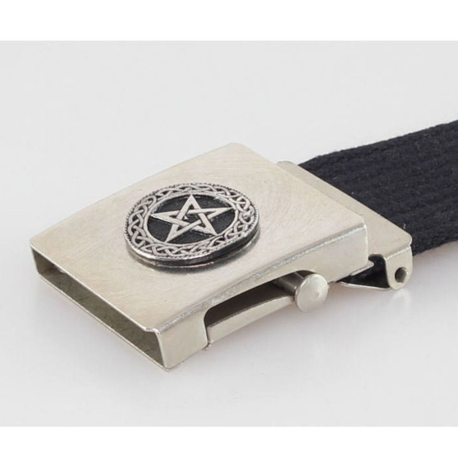 BLACK & METAL Gu00Fcrtel Pentagram - Black Gurtel