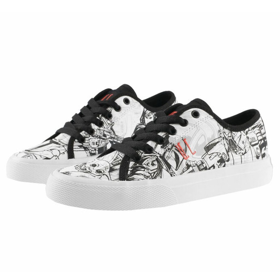 DC Dc - Herren Schuhe - Manual- Weiss/Schwarz Low Top Sneakers